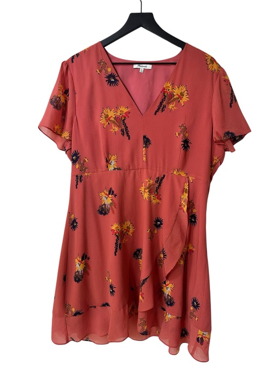 Madewell Dresses & Skirts - MADEWELL Posy Cactus Flower V Neck Ruffle Dress